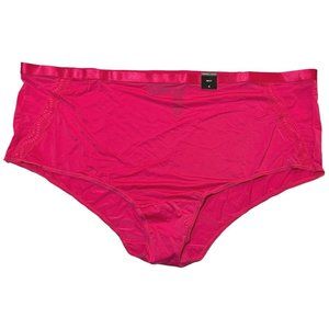 NWT TORRID Brief Panties Underwear Sz 4X Pink Silky Lace Trim